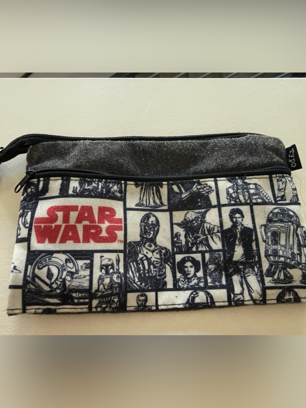Star Wars Black, Gray and Red Canvas Toiletry Pouch